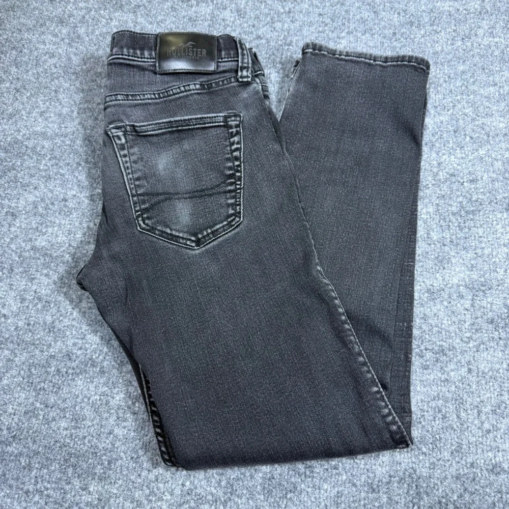 Hollister Slim Straight Advanced Stretch Charcoal Black Mens Jeans Mens 30x32